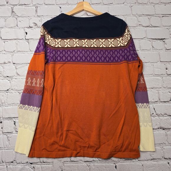 Woolrich Womens Nordic Icelandic Western Cotton Blend Knit Top Size Extra Large - Picture 9 of 11